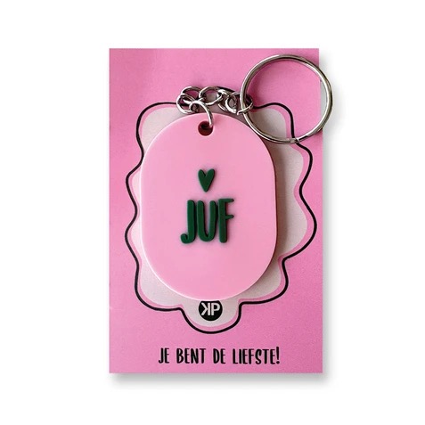 Sleutelhanger | Juf | Je bent de liefste!