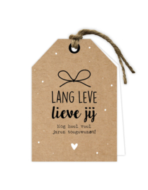 Kaart met envelop | Lang leve lieve jij