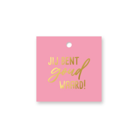 Cadeaulabel | Jij bent goud waard! - 5 stuks