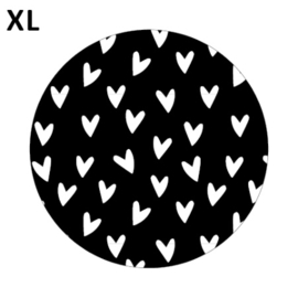Hartjes | XL | Zwart / wit - 10 stuks