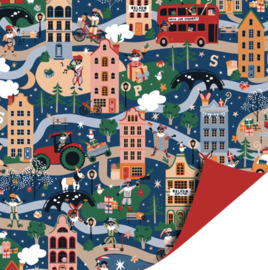 Inpakpapier | Sinterklaas dorp - 3 meter