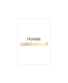 Mini kaart | Hartelijk gefeliciteerd!