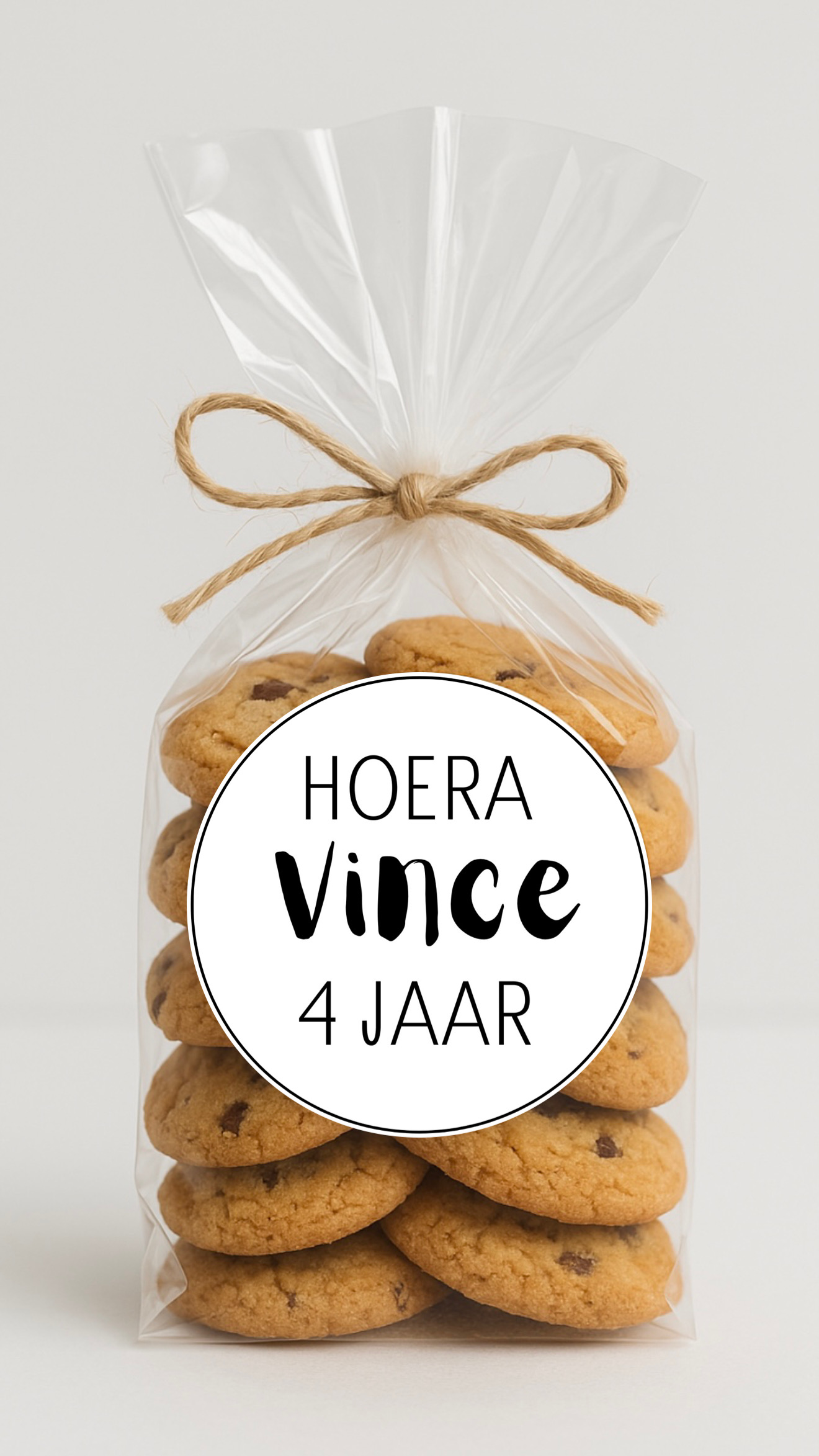 Traktatie sticker | Met naam en leeftijd | Cool - 10 stuks