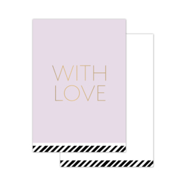 Mini kaart | With love | Lila