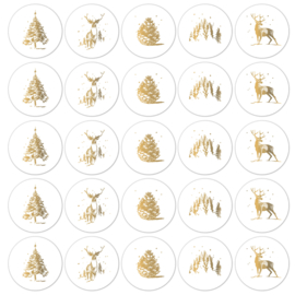 Christmas | Assorti wit / goud - 10 stuks