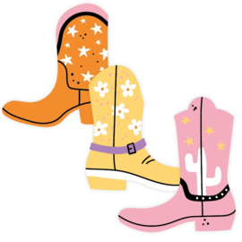 Cowboy boots | Mix - 10 stuks
