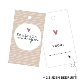 Cadeaulabel | Knuffels en kusjes - 10 stuks