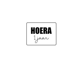 Hoera | Leeftijd stickers | 5 stuks