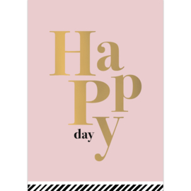 Kaart | Happy day | Roze