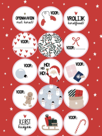 Stickervel | Kerst | Kleur - 15 stickers