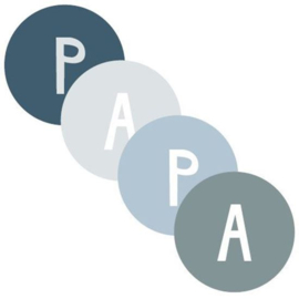 Papa | Letter stickers - 12 stuks