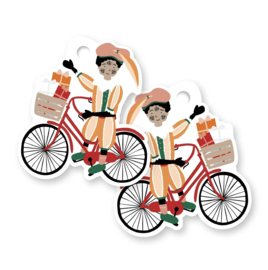 Cadeaulabels | Fiets Piet - 5 stuks