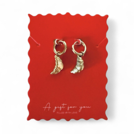 JillzBeads | Oorbellen RVS | Croissant