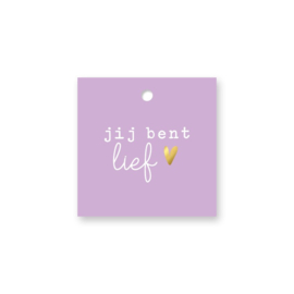 Cadeaulabel | Jij bent lief - 5 stuks