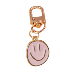 Smiley sleutelhanger | Roze