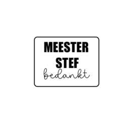 Meester | Naam stickers | 5 stuks