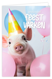 Kaart | Gefeliciteerd feest varken