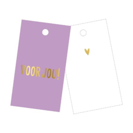 Cadeaulabel | Voor jou! - 5 stuks