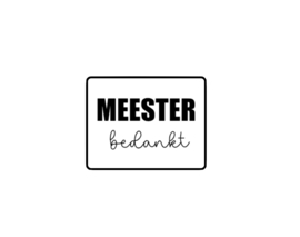 Meester | Bedankt stickers | 5 stuks