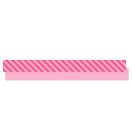 Krullint | Stripe | Roze - 6 meter