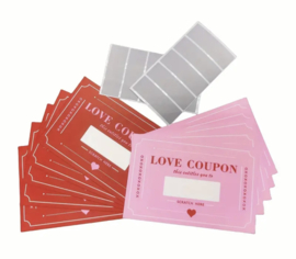 Love coupon | Kraskaart | Roze
