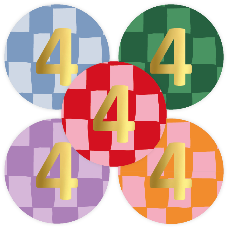 Cijfer 4 | Mix - 10 stuks