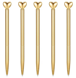 Pen | Hartjes | Goud