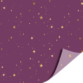 Inpakpapier | Sterren | Mauve - 3 meter