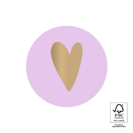 Hartje | Mauve - 12 stuks