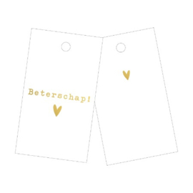 Cadeaulabel | Beterschap! - 5 stuks