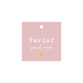 Cadeaulabel | Verlof geniet ervan - 5 stuks