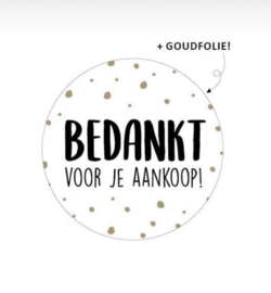 Bedankt voor je aankoop | Dots goud - 10 stuks