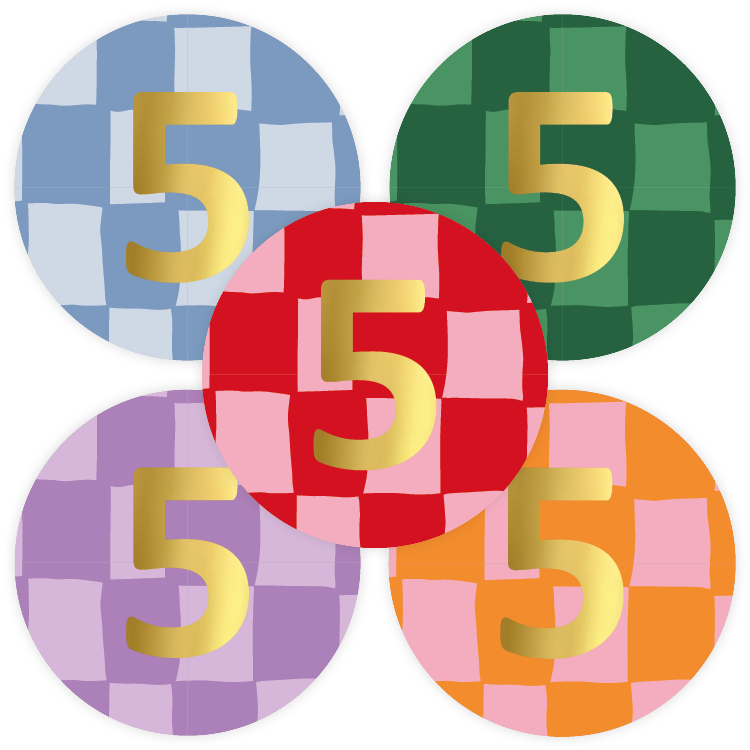 Cijfer 5 | Mix - 10 stuks