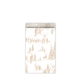 Cadeauzakjes | Deer | Wit / beige / champagne - 5 stuks