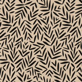 Inpakpapier | Into the woods | Kraft / zwart - 3 meter