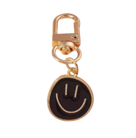 Smiley sleutelhanger | Zwart