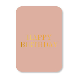 Mini kaart | Happy birthday | Goudfolie
