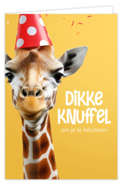 Kaart | Dikke knuffel om je te feliciteren