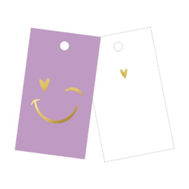 Cadeaulabel | Smiley - 5 stuks