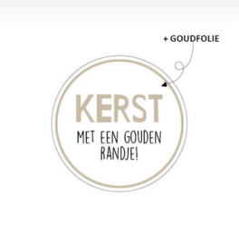 Kerst met een gouden randje - 10 stuks