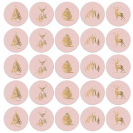 Christmas | Assorti roze / goud - 10 stuks