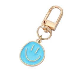 Smiley sleutelhanger | Blauw