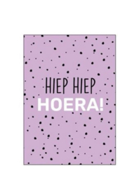 Kaart | Hiep hier hoera! - Lila