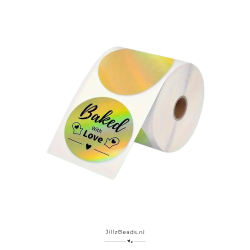 Traktatie sticker | Afscheid met naam | Sierlijk - 10 stuks