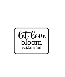 Let love bloom | Naamstickers | 5 stuks