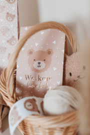 Blokbodem zakjes | Welkom lieve baby | M - 2 stuks