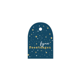 Cadeaulabel | Fijne feestdagen - 5 stuks