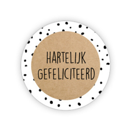 Hartelijk gefeliciteerd | Dots - 10 stuks