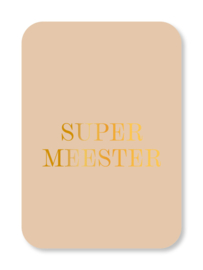 Mini kaart | Super meester | Goudfolie