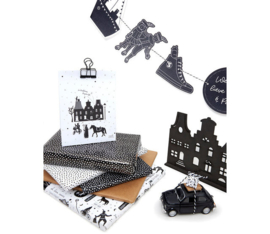 Sinterklaas slinger | Zwart / wit